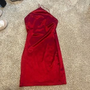 red formal dress